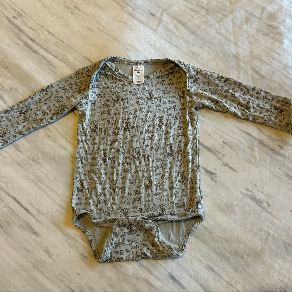Kate Quinn Long Sleeve Cow Onesie 12-18